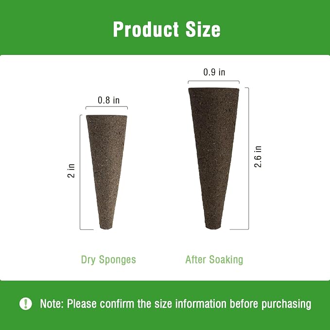 250 Pack hydroponic Pods | Compatible with AeroGarden, Replacement Root Growth Sponges for Indoor Hydroponics Growing System