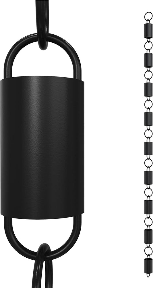 Rain Chains Direct - Channel Link Rain Chain Extension - 3 Feet - Durable Aluminum Black Powder Coating - Extends Channel Link Rain Chains for Gutters & Downspouts - Enhance Your Home's Curb Appeal