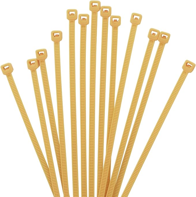 XINGO 1000 PCS 4 inch Gold Zip Ties, 18lb Strength, Small Tie Wraps Self-Locking Nylon Zip Ties for Indoor and Outdoor Use
