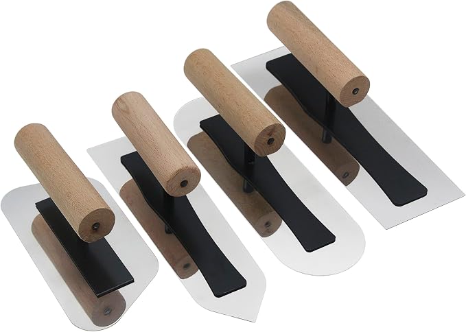 Japanese Venetian Plaster Finishing Trowel Set 4 PC Stainless Steel Art Paint Plastering Hand Tools