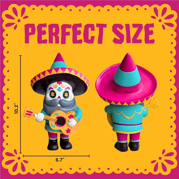 El Mariachi Day of The Dead Garden Gnome