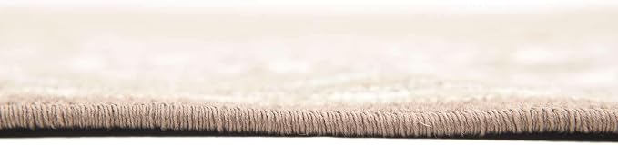 Unique Loom Williamsburg Collection Traditional Border with Dotted Center Area Rug, Round 8' 0" x 8' 0", Brown/Beige