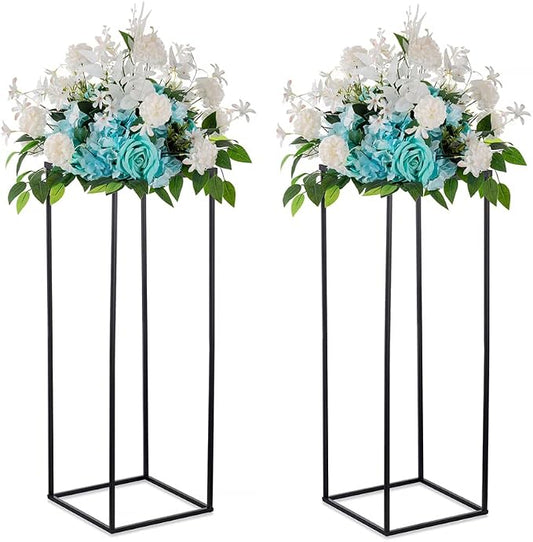 Black Plant Stand Indoor: 31.5” Tall Pedestal Stand for Wedding Centerpieces Party Event Center Pieces Decoration for Table Home Decor 2 PCS