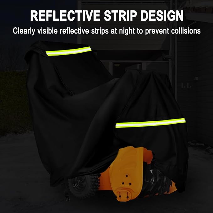 Snow Blower Cover Waterproof 24"-32" Heavy Duty 600D Universal Snow Thrower Cover,Outdoor Snowblower Cover fit Most Two Stage Snowblowers Fit for EGO,Ariens,PowerSmart,Craftsman,Cub Cadet