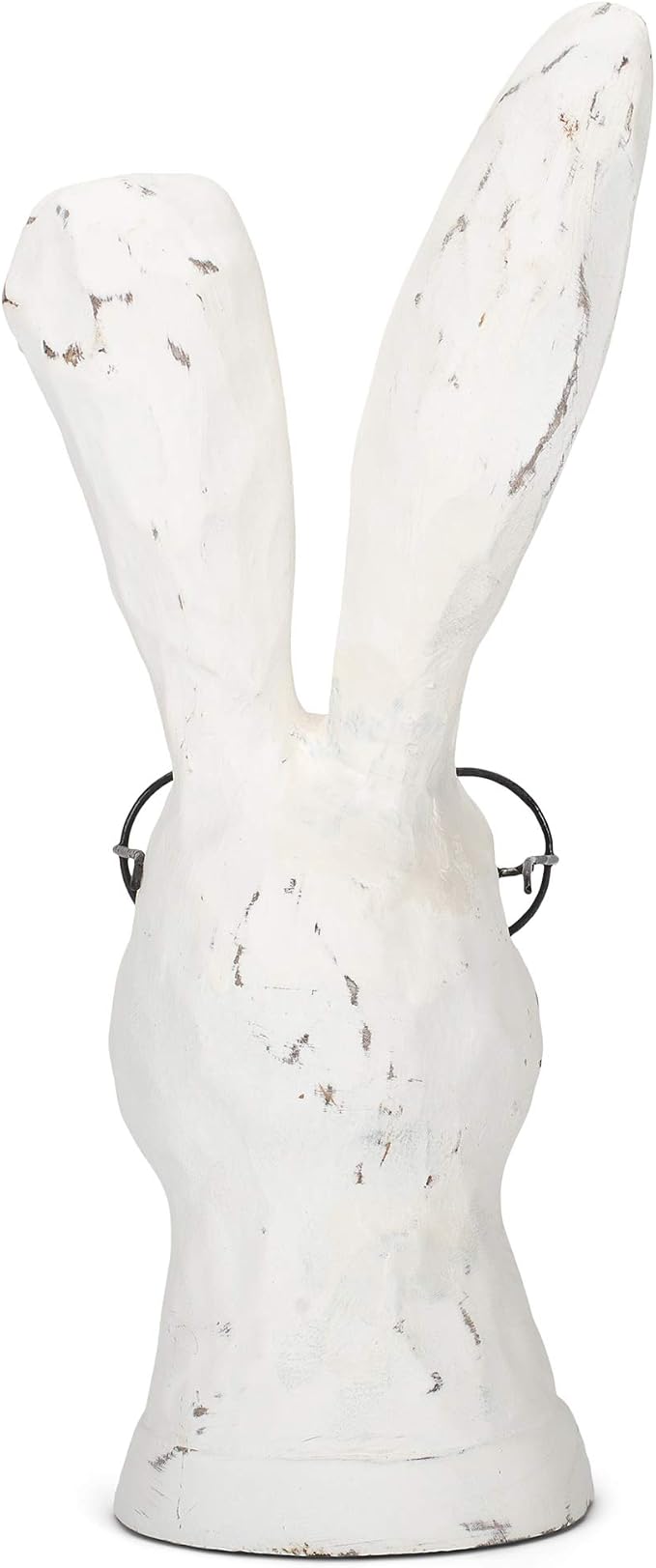 Raz Distressed Rabbit Floppy Ears Round Glasses 11 inch Resin Stone Decorative Figurine