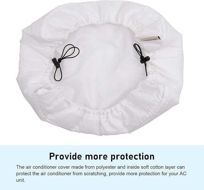 FORSPARK Indoor Air Conditioner AC Covers for Inside with Free Drawstring, 17L x 13H x 3.5D inches White