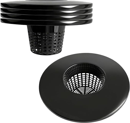 6 Inch Net Pots with Wide Lids for 3.5 and 5 Gallon Buckets 5 Pack Hydroponic Net Cups
