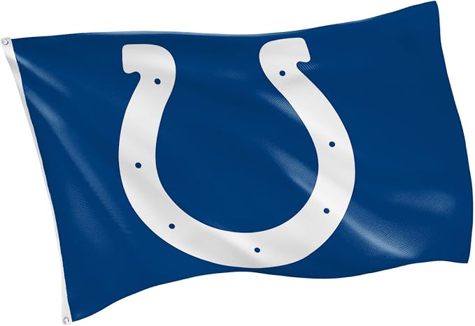 NFL Indianapolis Colts 3 x 5 Outdoor Durable House Flag with Grommets | Sport Team Flag & Banner | Indoor Wall Decor Flag for Room | Works with Flag Poles for Outside House