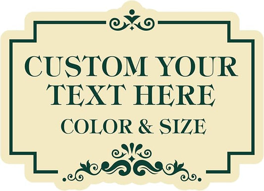 Custom Sign Outdoor Metal - Personalized Sign for Outside House,Deliver Delivers,Road,Pool,Yard,Garden,Porch,Backyard,Business,Fade Resistant Highly Visible 20 x 14 inch