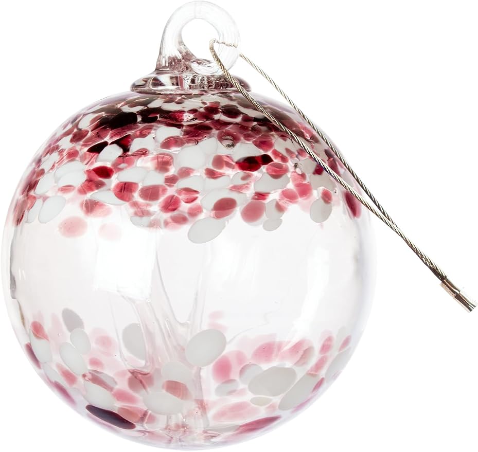 Dale Tiffany Hand Blown Glass, 6" Diameter Enchanted, Tree of Life Collection, Witch Globe Hanging Garden Indoor/Outdoor Decorative Ornament Gazing Ball