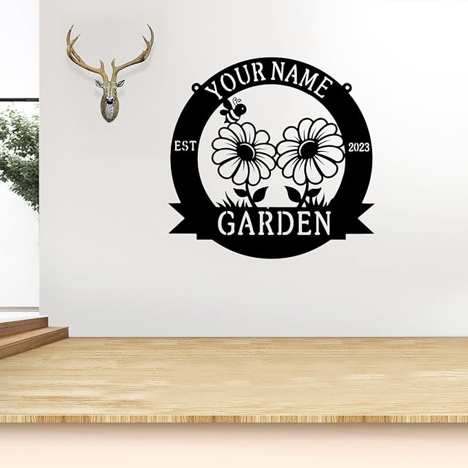 Personalized Welcome Signs for Mom's or Grandma's Garden, Outdoor Veggie Garden Decorative Sign, Gift for Gardener
