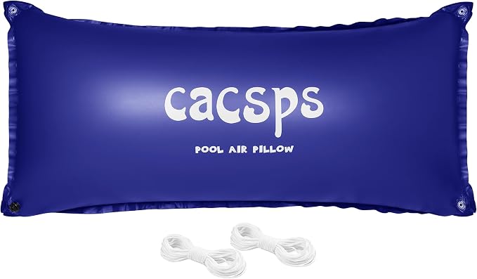 CACSPS Pool Pillow for for Above Ground Pools, 4x8 Ft Pool Air Pillow for Closing Winter Pool Winterizing Kit for Ground Pool, 0.5mm PVC Material, 2X 16.5Ft Rope (Blue)
