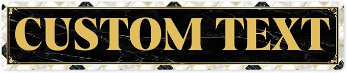 Custom Sign, Custom Street Sign, 11 Font Colors, 13 Font Styles, 4 Hole Options, 22 Sizes, 6x30 Inches, Rust Free DiBound, Fade Resistant, Made in USA by My Sign Center (Marble Tile)