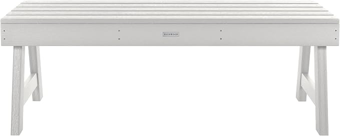 highwood AD-BENN4-WHE Weatherly Backless Bench, 4-Feet, White