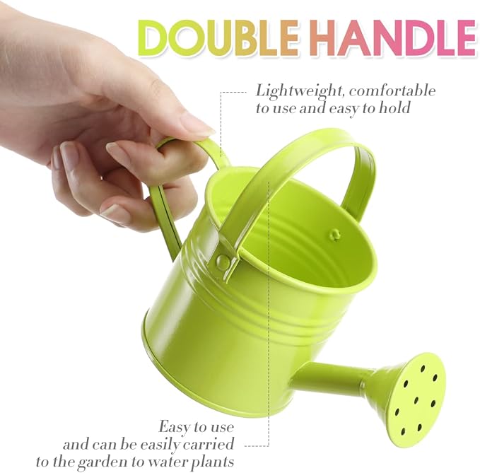 NOLITOY 5Pcs Small Watering Can: Anti-Leak Thick Metal — Indoor Watering Pot for House Plants — Mini Gardening Gifts for Kids Home Desk