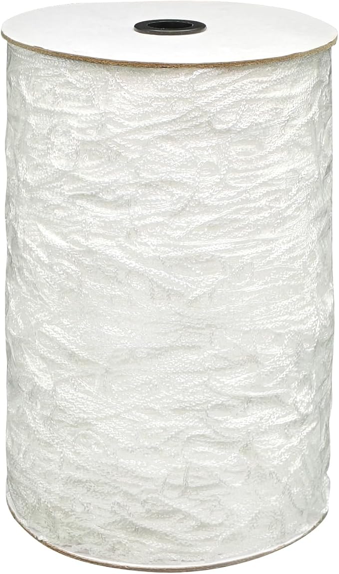 Trellis Netting 5 x 350 ft - Polyester, 6x6 in Soft Mesh, Heavy Duty Garden Netting for Climbing Plants, Cut Flower Support, Garden, Grow Vegetables, Pea, Bean, Grape Vine, Hydroponic (White)