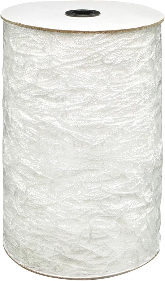 Trellis Netting 5 x 350 ft - Polyester, 6x6 in Soft Mesh, Heavy Duty Garden Netting for Climbing Plants, Cut Flower Support, Garden, Grow Vegetables, Pea, Bean, Grape Vine, Hydroponic (White)