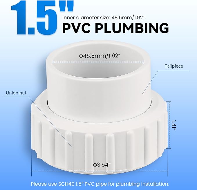 Mxmoonant SPA Pump, 2HP 110V Hot Tub SPA Circulation Pumps, Bathtub Pump | 54.13FT Hmax, 118.9GPM Qmax, Full Copper Motor, SPA Motor for Water Circulation 1.5" Plumbing (US Plug)