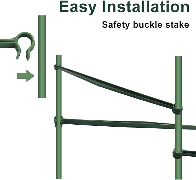 Jiozermi 30 Pcs Stake Arms for Tomato Cage, Plastic Tomato Cage Connectors 11.8" Expandable Trellis Connectors for Tomatoes Stakes Climbing Plants Vegetables Tomato Cage Attach 11mm Diameter