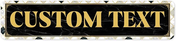 Custom Sign, Custom Street Sign, 11 Font Colors, 13 Font Styles, 4 Hole Options, 22 Sizes, 4x18 Inches, Rust Free DiBound, Fade Resistant, Made in USA by My Sign Center (Marble Tile)