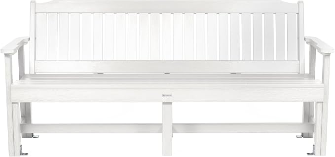 Sequoia Professional CM-BENSQ62-WHE Commercial Grade Exeter 6 Foot Garden Bench, White