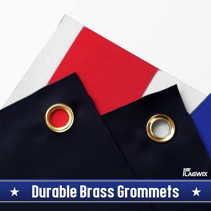 FLAGWIX 3x5 Patriotic American Flags, 4th of July Decorations, One Nation Under God American Eagle Flag - Double Sided, Heavy Duty Canvas - Decorations for Indoor, Outdoor Decor Flag with Grommets