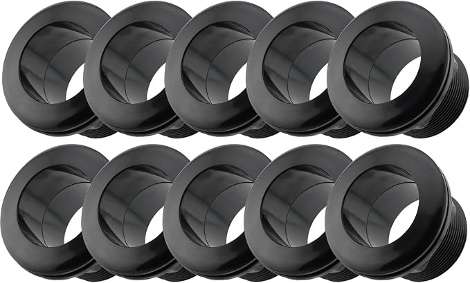 2 Inch Bulkhead Fitting 10 Pack, Heavy Duty Slip x Slip Tank Adapter, Durable Water Tank Connector for Aquariums, Rain Barrels, Hydroponics, Reservoirs, Ponds & Irrigation Systems