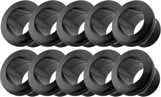 2 Inch Bulkhead Fitting 10 Pack, Heavy Duty Slip x Slip Tank Adapter, Durable Water Tank Connector for Aquariums, Rain Barrels, Hydroponics, Reservoirs, Ponds & Irrigation Systems
