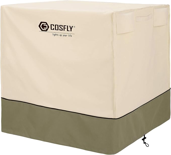 COSFLY Air Conditioner Cover for Outside Units-Durable AC Cover Water Resistant Fabric Windproof Design -Square Fits up to 36 x 36 x 39 inches