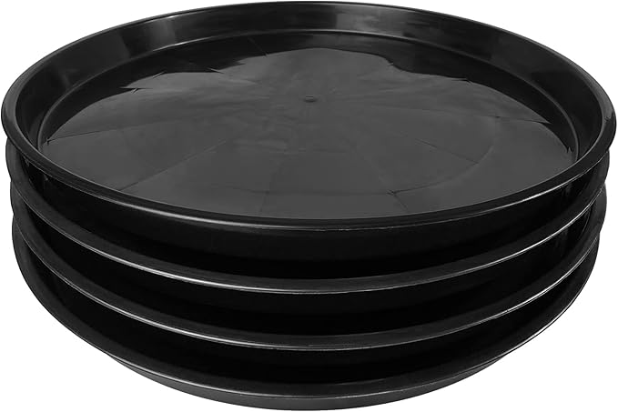 Plant Saucer 16 18 20 22 Inch, 4 Pack Heavy Duty Large Plant Tray for Planter Pot, Plastic Flower Pot Saucers Drip Water Trays for Indoors and Outdoors (20 Inch)