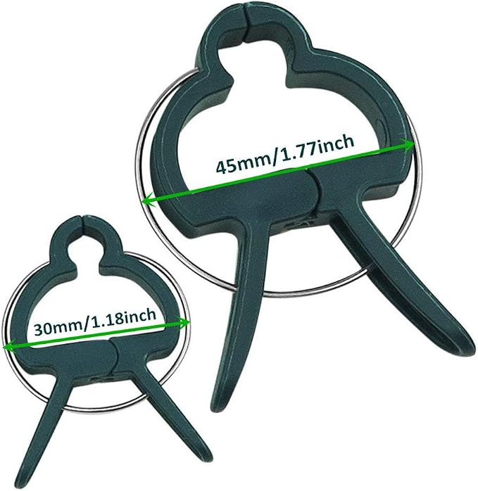 160 Piece Green Gentle Gardening Plant & Flower Lever Loop Gripper Clips, Tool for Supporting or Straightening Plant Stems, Stalks, and Vines