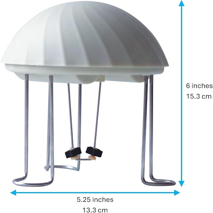 Farm Innovators Birdbath Water Rippler Agitator Attracts Birds and Deters Mosquitoes from Laying Eggs, Model WR-25 | Creates Continuous Water Movement to Attract Backyard Birds