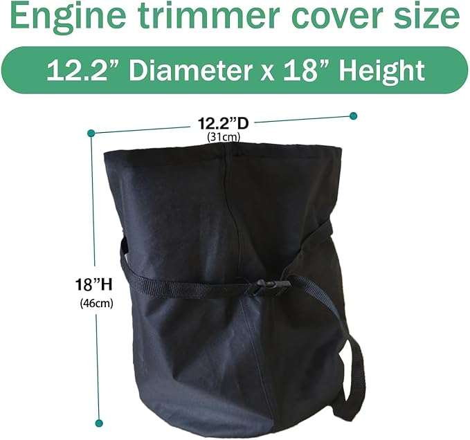 Trimmer Engine Cover Waterproof（3 pack）900D Heavy Duty Trimmer Covers Fits Weed Eater Edger,Pole Saw,Brush Cutters,String trimmers,Weed Eater Covers, Equipment Cover,Black (3)