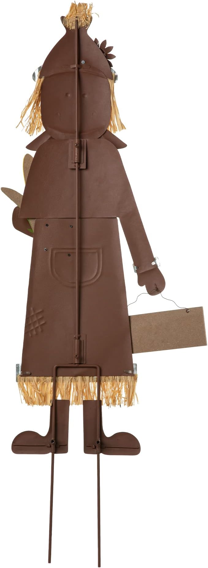 Glitzhome 37.25" H Fall Decorative Yard Signs with Stakes, Metal Scarecrow Garden Yard Stake for Home Lawn Yard Pathway Front Door Fall Harvest Thanksgiving Standing Hanging Decor
