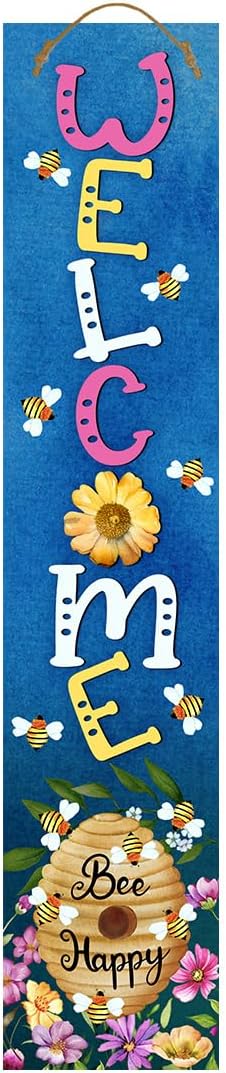 Briarwood Lane Bee Happy Bugs Pine Reversible Porch Leaner