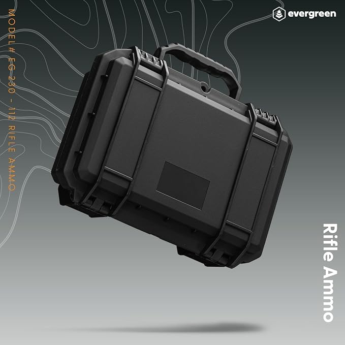 Evergreen Rifle Ammo Cases - Multiple Options - Compatible with 223, 5.56, 300 BLK, 7.62/43 Win, 6.5 Creedmoor, 30-06 / 12GA, 16GA, 20GA / 7.62, 30-06, 308 Win / 338 Lapua