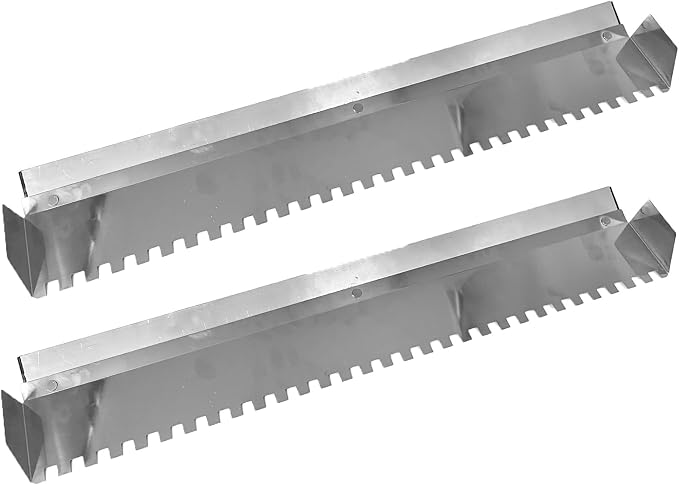 2 Pack 24 Inch Large Tile Trowel, Tile Tools, 2/5" x 2/5" Square Notch Stainless Steel Masonry Trowel for Large Tiles Flooring & Tiling Masonry Hand Trowel