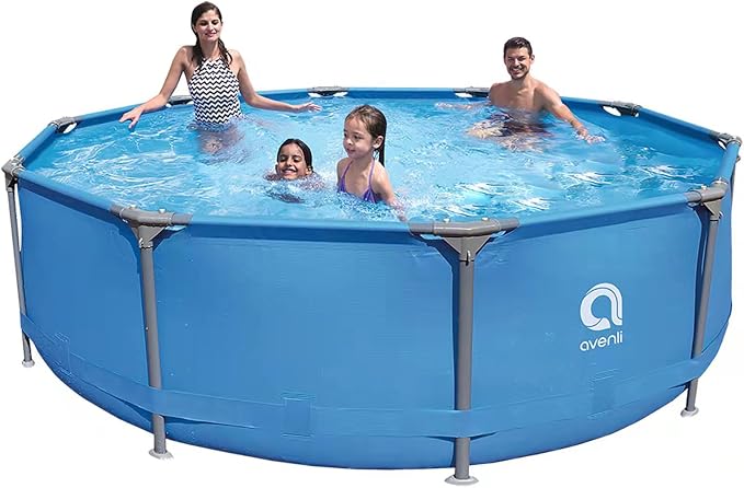 10ft x 30in Above Ground Swimming Pool,Outdoor Round Frame Steel Frame Pool for Backyard Garden Kids Family