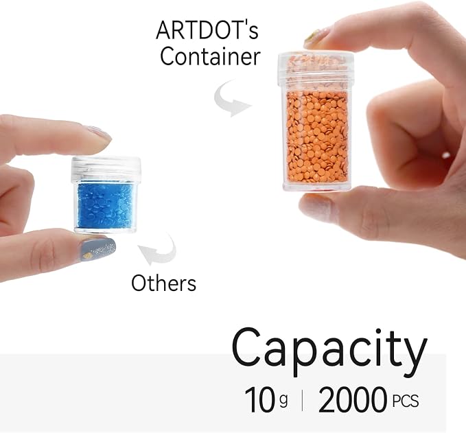 ARTDOT 120 Slots Storage Container for Diamond Art Kits for Adults,Portable Bead Storage Boxes for Diamond Painting Accessories and Tools