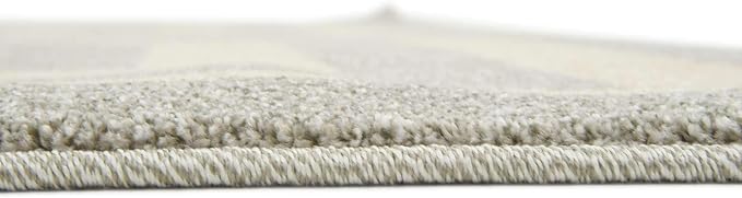 Unique Loom Athens Collection Classic Geometric Modern Border Design Area Rug (7' 0 x 10' 0 Rectangular, Gray/ Beige)