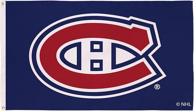 Team Sports America NHL Montreal Canadiens 3' x 5' Outdoor Durable Flag with Grommets, Heavy Duty Flag & Banner for Outdoor Garden Patio, Indoor Wall Decor Flag, Works with Flag Poles for House