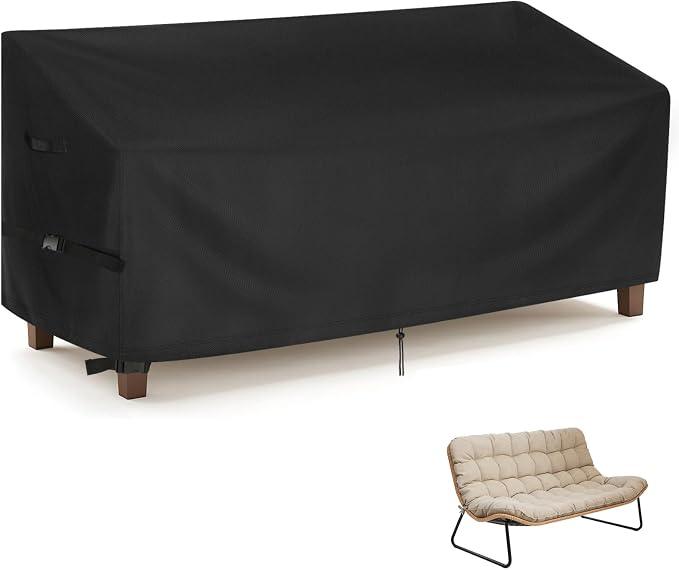 Patio Sofa Cover for Crestlive Products Outdoor Loveseat, 54inch Patio Furniture Cover for 2-Seater Couch, Outdoor Seating, Daybed, Balcony Furniture, Porch Furniture-54"L x 36"W x 29/15"H