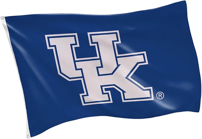 NCAA University of Kentucky Flag with Grommets, 3'x5' UK Wildcats Outdoor College Flags & Banners for Garden Patio Indoor Wall Décor