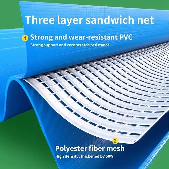Montary Large 72"X72"X20" Inflatable Swimming Pool for Family - Thickened Backyard Summer Pool, Outdoor Blow Up Design with Coil Mesh, Foldable & Portable