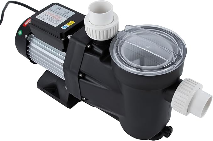 Pool Pump 1.5 HP with 24H Timer, 52.49 ft Lift Quiet Single Voltage Pool Pump 422.68 qt/min Max Flow Overheat Protection, PP Body 24H Timer for Home or Small Commercial Pool Use (Style 3)