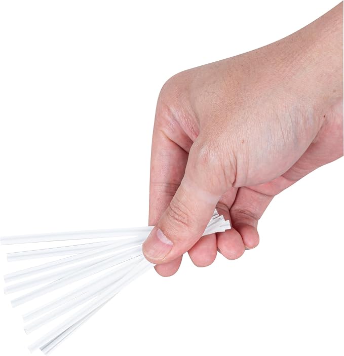 Restaurantware Twist Ties 50,000 Pack of 4-Inch Reusable Paper Bag Ties Laminated Gripping Strong White Flush-Cut Bread, Candy, Coffee, Cookie, Bakery Bag, Party, Gifts, Cake Pops, Packaging