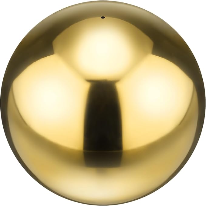 M METERXITY 1-Pack Garden Gazing Globes Ball 8 Inch 201 Stainless Steel Hollow Mirror Reflective Floating Ball for Garden/Pond/Home/Yard Outdoor Decoration [Gold]