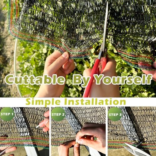 55% Shade Cloth for Garden, Black Shade Net 10X10 FT - Image 5