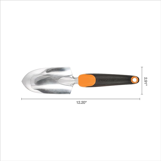 Fiskars Ergo Garden Trowel for Digging and Planting, Heavy Duty Gardening Hand Tool with Hanging Hole, Pack of 6