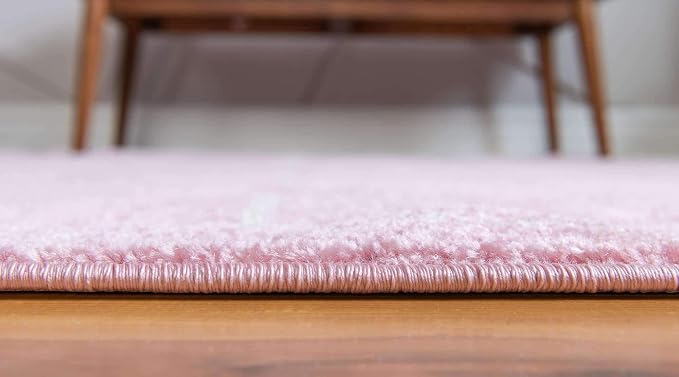 Unique Loom Trellis Frieze Collection Area Rug - Geometric (5' x 8' Oval, Light Pink/ Ivory)